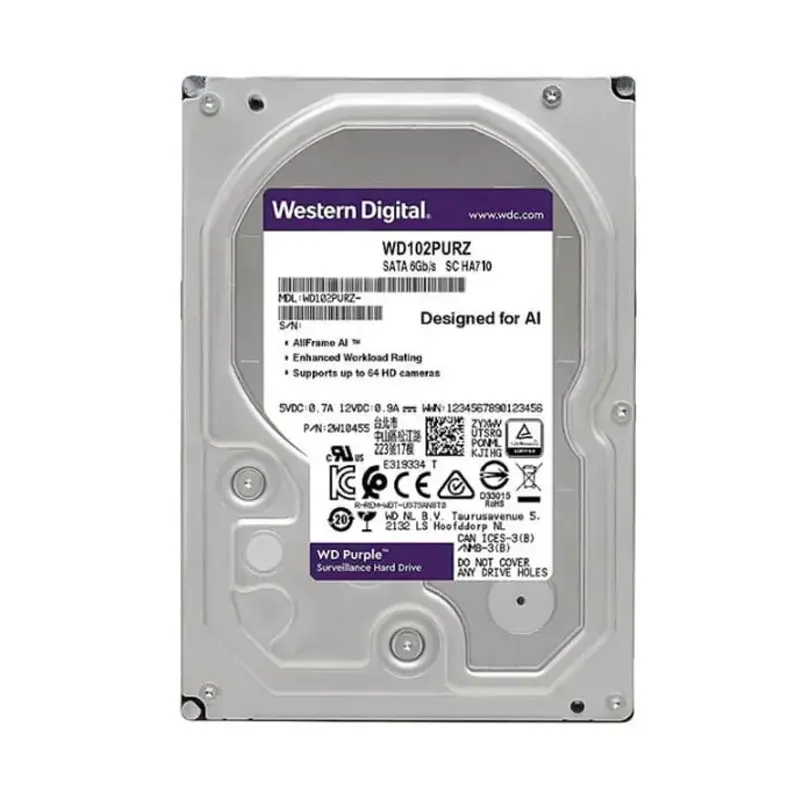 هارد اچ دی دی اینترنال وسترن مدل WD Purple با ظرفیت 12 ترابایت